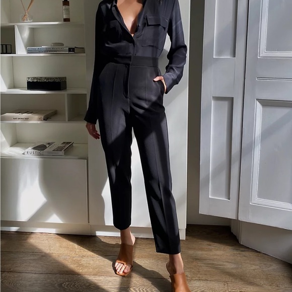 Aritzia Babaton Renzo Pant Slim Fit Trouser TAUPE - Picture 5 of 13